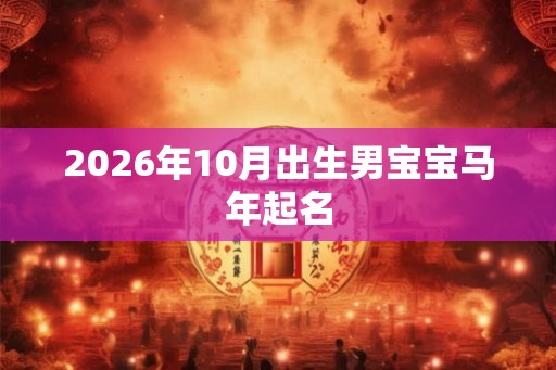 2026年10月出生男宝宝马年起名