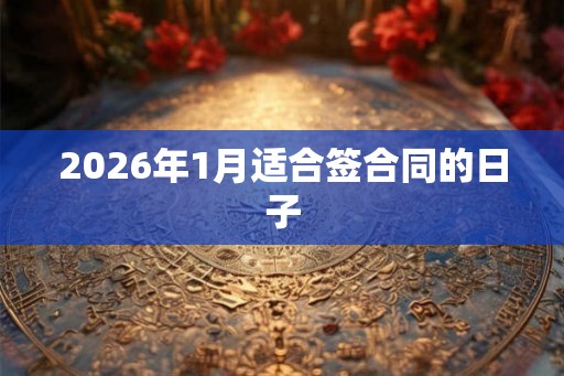 2026年1月适合签合同的日子