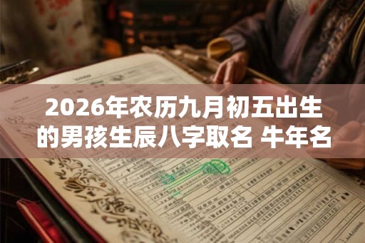 2026年农历九月初五出生的男孩生辰八字取名 牛年名字推荐