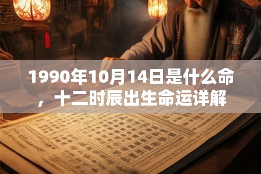 1990年10月14日是什么命，十二时辰出生命运详解