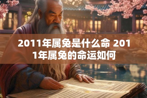 2011年属兔是什么命 2011年属兔的命运如何
