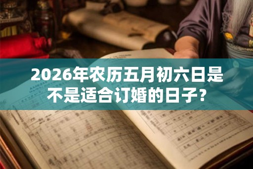 2026年农历五月初六日是不是适合订婚的日子? 2026年农历五月初六日是不是适合订婚的日子?