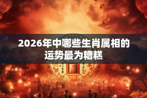 2026年中哪些生肖属相的运势最为糟糕