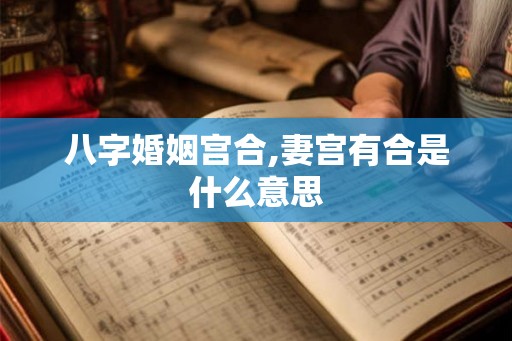 八字婚姻宫合,妻宫有合是什么意思
