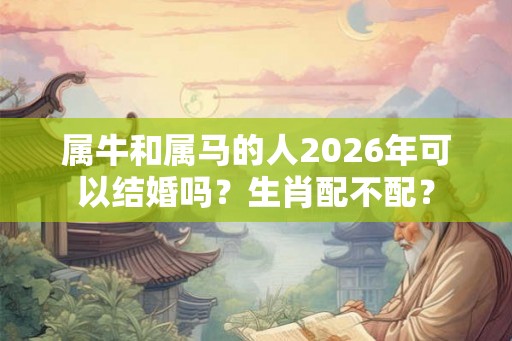 属牛和属马的人2026年可以结婚吗？生肖配不配？