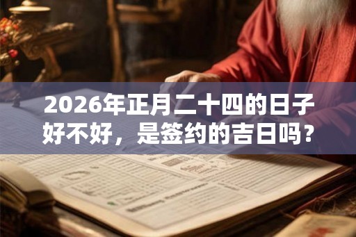 2026年正月二十四的日子好不好，是签约的吉日吗？