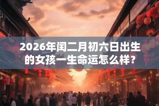 2026年闰二月初六日出生的女孩一生命运怎么样？