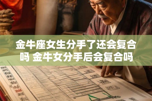 金牛座女生分手了还会复合吗 金牛女分手后会复合吗