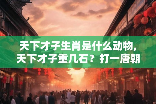 天下才子生肖是什么动物,天下才子重几石？打一唐朝女诗人