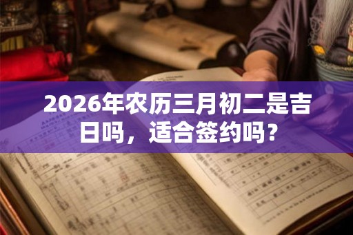 2026年农历三月初二是吉日吗，适合签约吗？