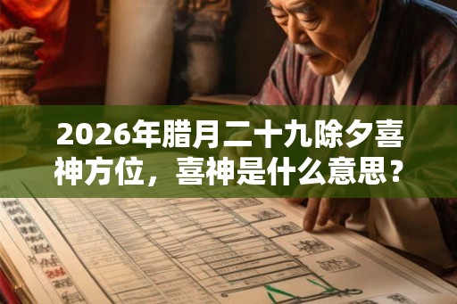 2026年腊月二十九除夕喜神方位，喜神是什么意思？