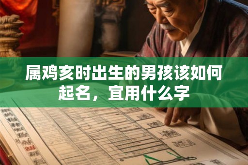 属鸡亥时出生的男孩该如何起名，宜用什么字