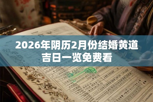 2026年阴历2月份结婚黄道吉日一览免费看