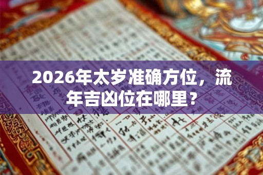 2026年太岁准确方位,流年吉凶位在哪里? 2026年太岁准确方位,流年吉凶位在哪里?