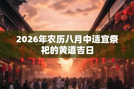 2026年农历八月中适宜祭祀的黄道吉日