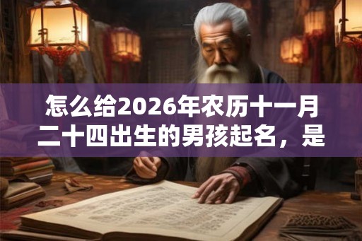 怎么给2026年农历十一月二十四出生的男孩起名，是富贵命吗？