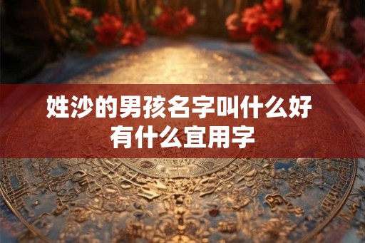 姓沙的男孩名字叫什么好 有什么宜用字