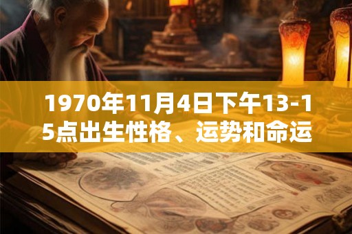 1970年11月4日下午13-15点出生性格、运势和命运 1970年11月4日下午13-15点出生性格、运势和命运