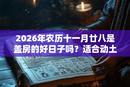 2026年农历十一月廿八是盖房的好日子吗？适合动土吗？