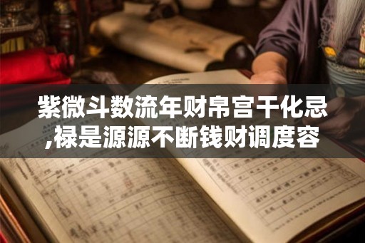 紫微斗数流年财帛宫干化忌,禄是源源不断钱财调度容易
