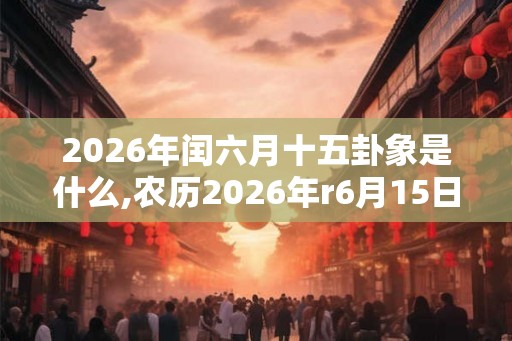 2026年闰六月十五卦象是什么,农历2026年r6月15日卦象