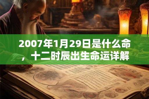 2007年1月29日是什么命，十二时辰出生命运详解