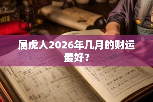 属虎人2026年几月的财运最好？