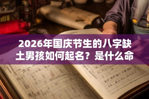 2026年国庆节生的八字缺土男孩如何起名？是什么命？