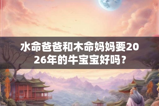 水命爸爸和木命妈妈要2026年的牛宝宝好吗? 水命爸爸和木命妈妈要2026年的牛宝宝好吗?