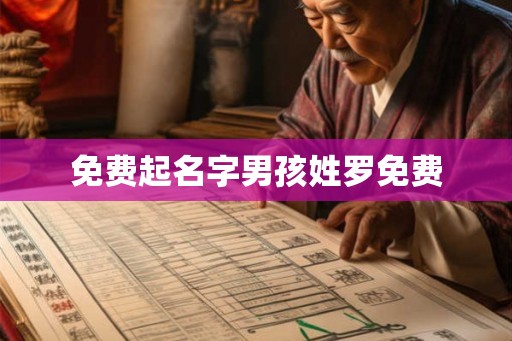 免费起名字男孩姓罗免费