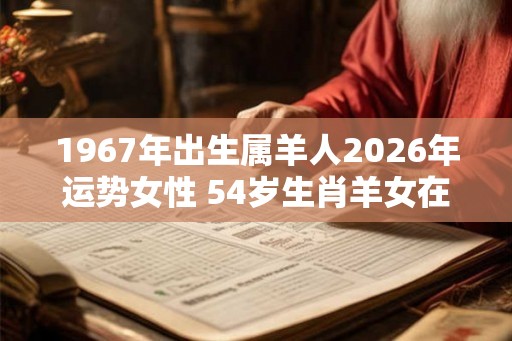 1967年出生属羊人2026年运势女性 54岁生肖羊女在2026年运气如何