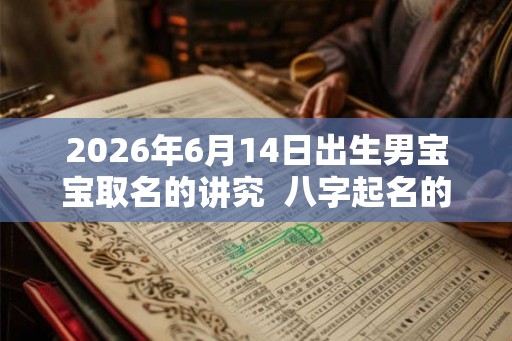 2026年6月14日出生男宝宝取名的讲究 八字起名的禁忌 2026年6月14日出生男宝宝取名的讲究 八字起名的禁忌