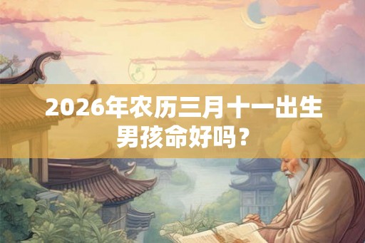 2026年农历三月十一出生男孩命好吗？