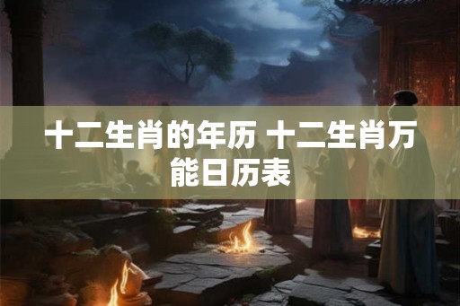 十二生肖的年历 十二生肖万能日历表 十二生肖的年历 十二生肖万能日历表
