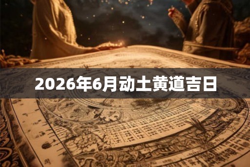 2026年6月动土黄道吉日