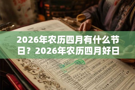 2026年农历四月有什么节日？2026年农历四月好日子一览！
