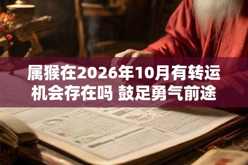 属猴在2026年10月有转运机会存在吗 鼓足勇气前途光明