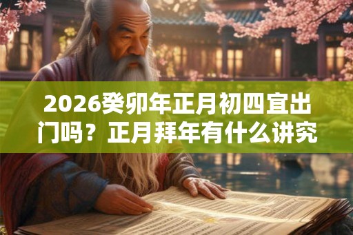2026癸卯年正月初四宜出门吗？正月拜年有什么讲究