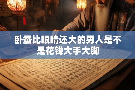 卧蚕比眼睛还大的男人是不是花钱大手大脚 卧蚕比眼睛还大的男人是不是花钱大手大脚