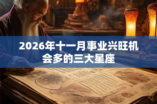 2026年十一月事业兴旺机会多的三大星座