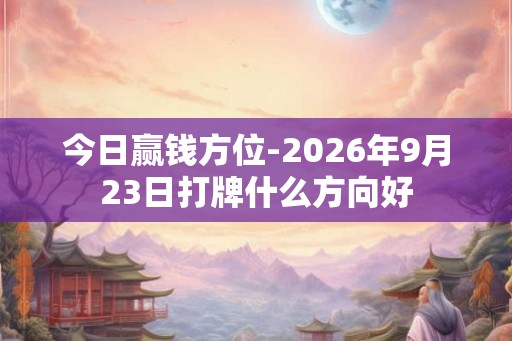 今日赢钱方位-2026年9月23日打牌什么方向好
