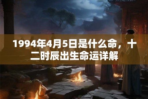 1994年4月5日是什么命,十二时辰出生命运详解 1994年4月5日是什么命,十二时辰出生命运详解