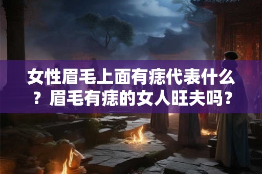 女性眉毛上面有痣代表什么？眉毛有痣的女人旺夫吗？