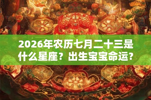 2026年农历七月二十三是什么星座？出生宝宝命运？