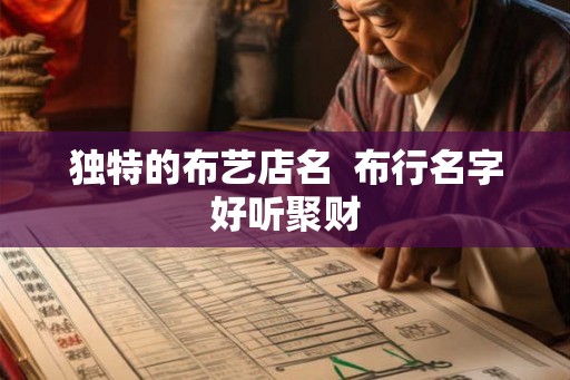 独特的布艺店名  布行名字好听聚财
