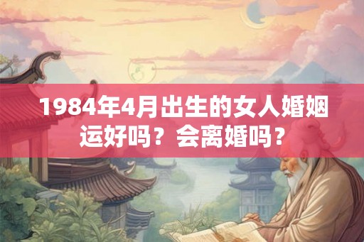 1984年4月出生的女人婚姻运好吗？会离婚吗？