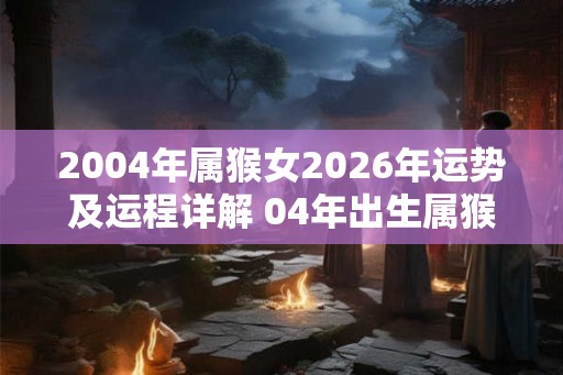 2004年属猴女2026年运势及运程详解 04年出生属猴人2026全年每月运势女性 2004年属猴女2026年运势及运程详解 04年出生属猴人2026全年每月运势女性