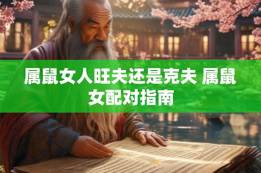 属鼠女人旺夫还是克夫 属鼠女配对指南