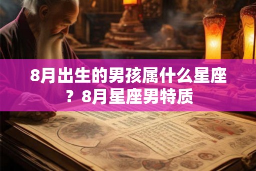 8月出生的男孩属什么星座？8月星座男特质