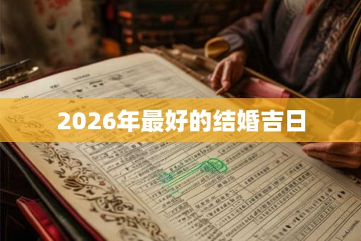 2026年最好的结婚吉日
